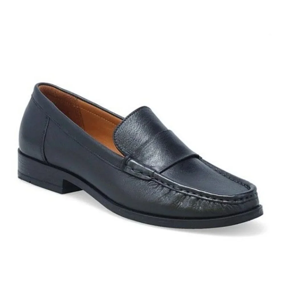 Miz Mooz Issy Flats Black Genuine Leather Loafers EU Size 41 Shoes Minimalist
